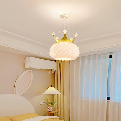 Keloz Pendant Lamp Acrylic Scalloped Crown Whimsical