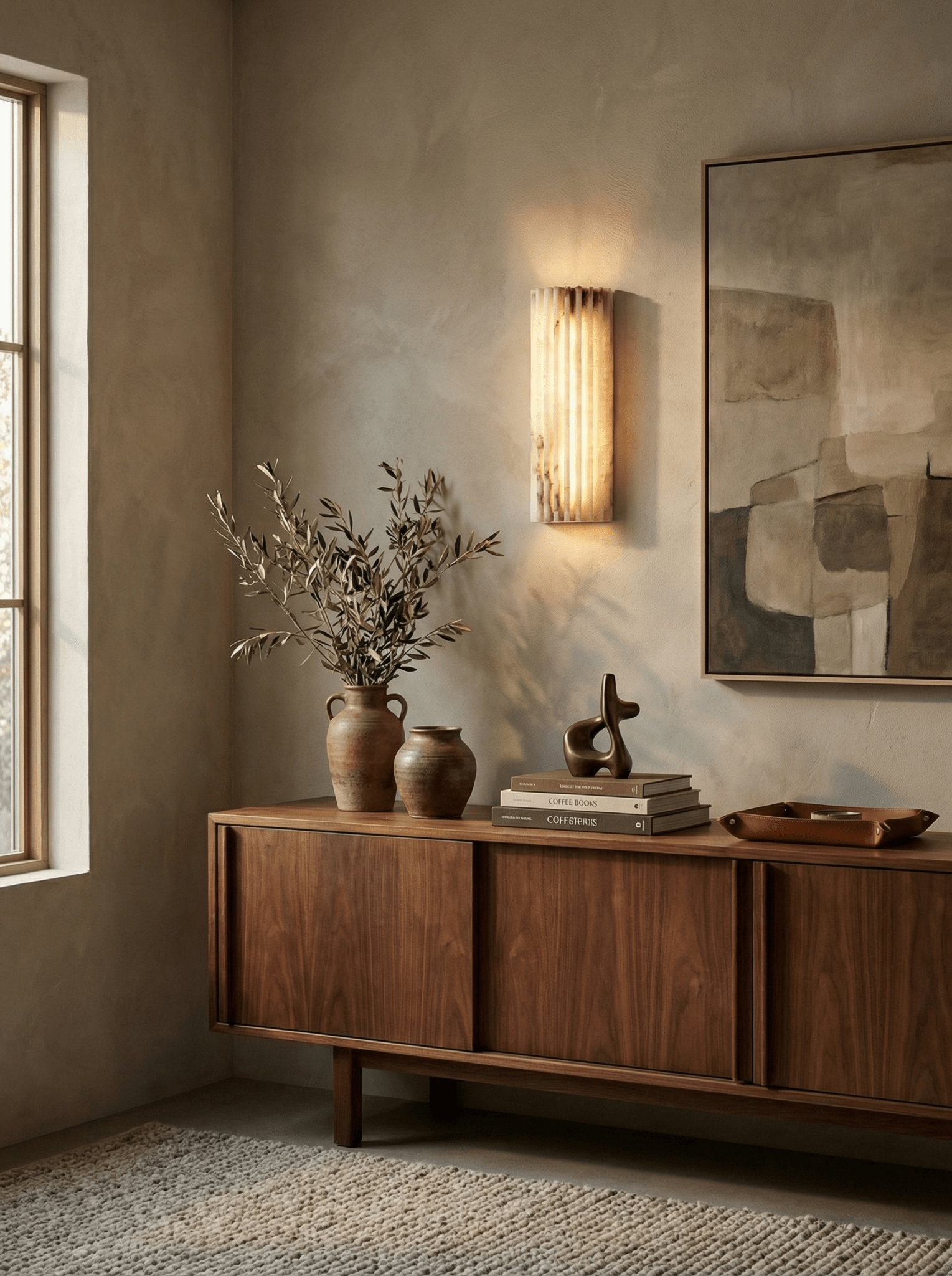 Willowfield Alabaster Indoor Wall Light