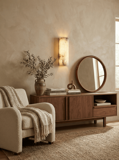 Willowfield Alabaster Indoor Wall Light