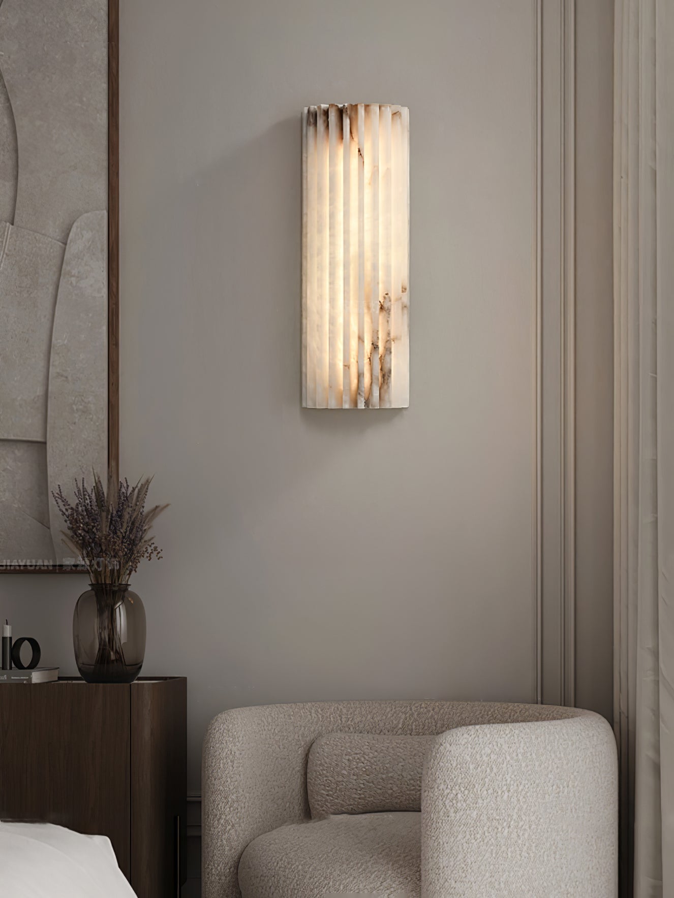 Willowfield Alabaster Indoor Wall Light