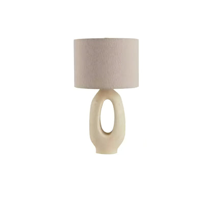 Lumestic Sculptural Resin Fabric Table Lamp