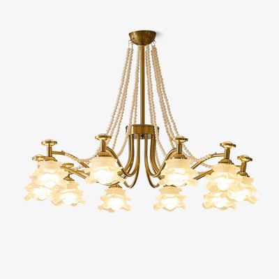 Cotalisra Premium Elegance Rose Glass Chandelier