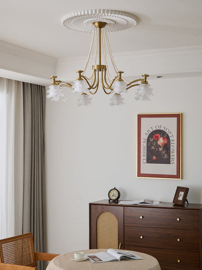 Cotalisra Premium Elegance Rose Glass Chandelier