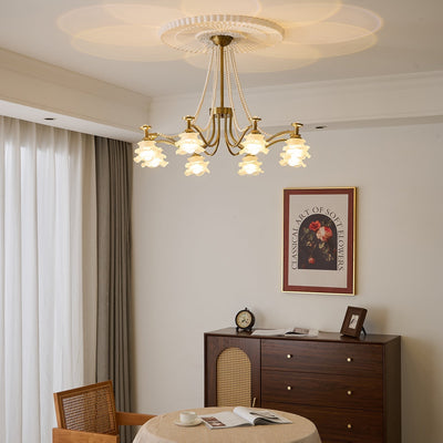 Cotalisra Premium Elegance Rose Glass Chandelier