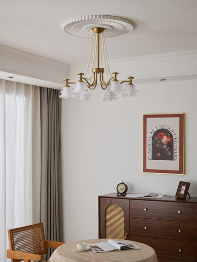 Cotalisra Premium Elegance Rose Glass Chandelier