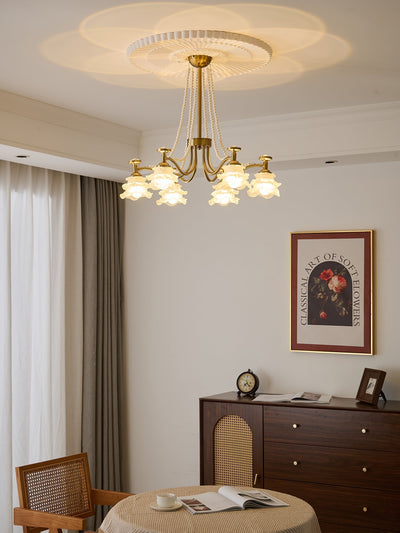 Cotalisra Premium Elegance Rose Glass Chandelier