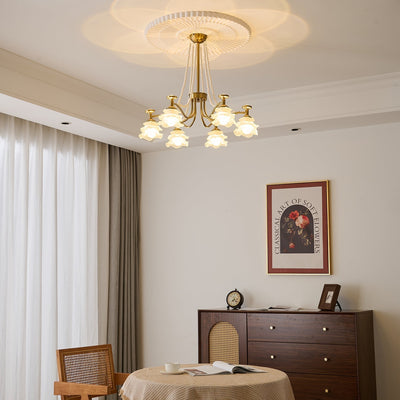 Cotalisra Premium Elegance Rose Glass Chandelier