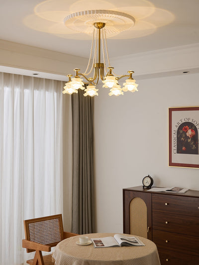 Cotalisra Premium Elegance Rose Glass Chandelier