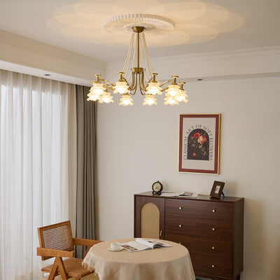 Cotalisra Premium Elegance Rose Glass Chandelier