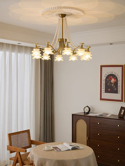 Cotalisra Premium Elegance Rose Glass Chandelier