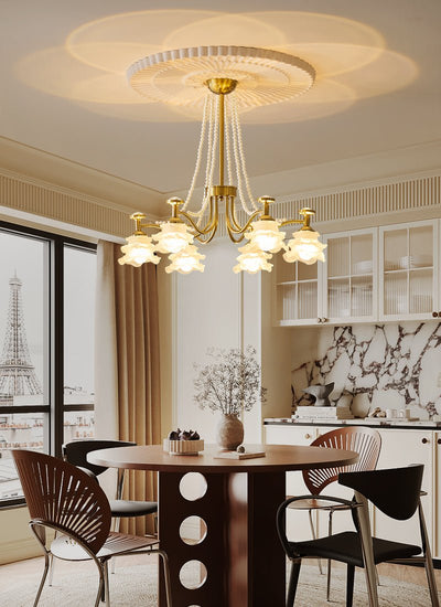 Cotalisra Premium Elegance Rose Glass Chandelier