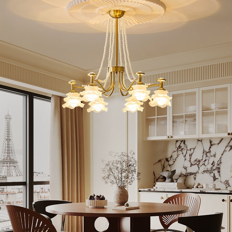 Cotalisra Premium Elegance Rose Glass Chandelier