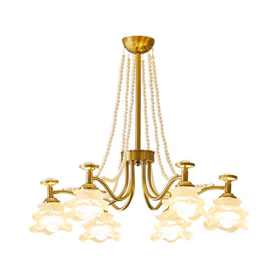 Cotalisra Premium Elegance Rose Glass Chandelier