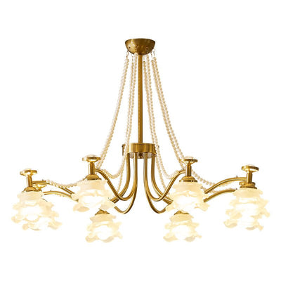 Cotalisra Premium Elegance Rose Glass Chandelier