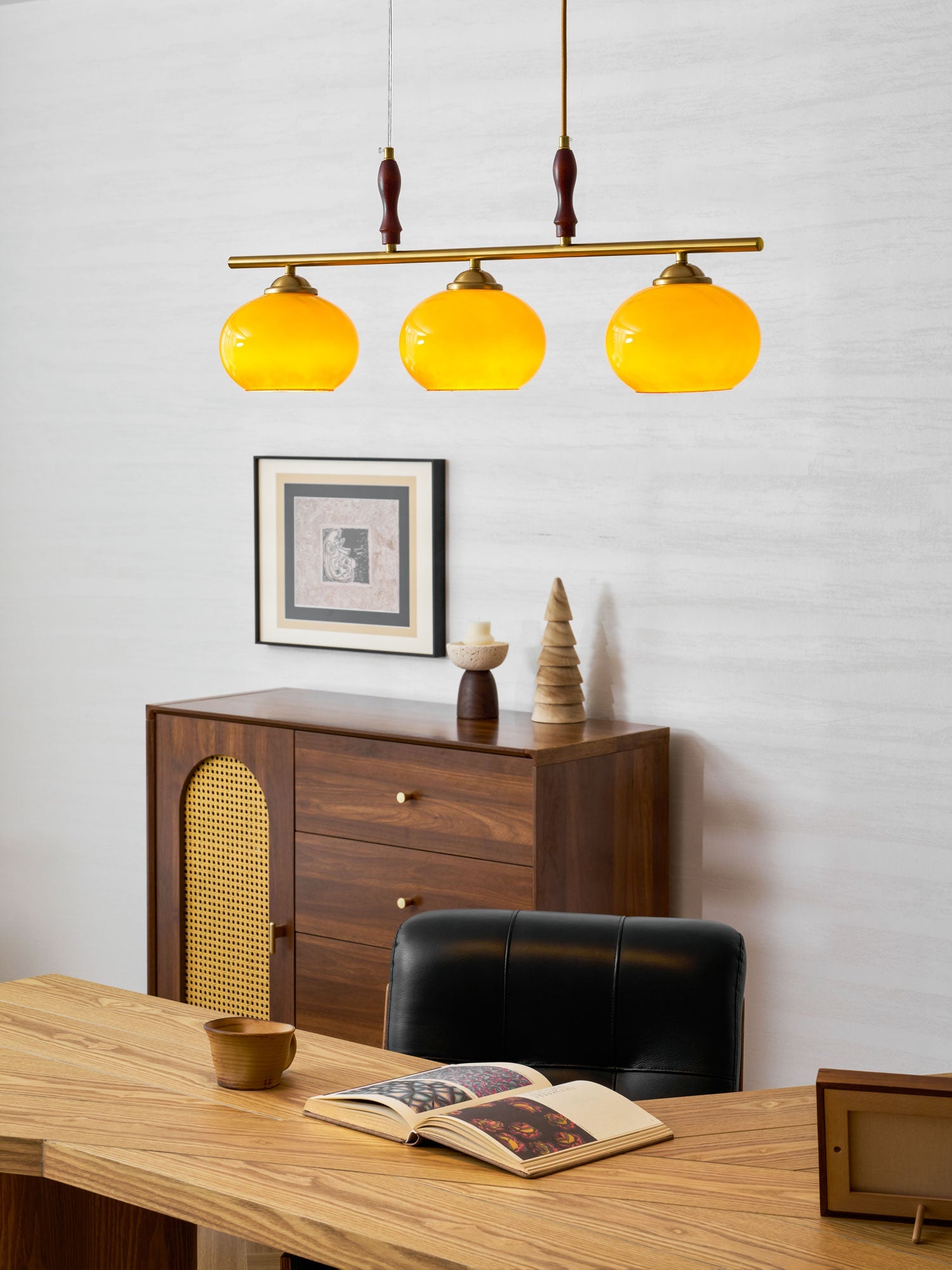Lumifield Amber Trio Pendant Light