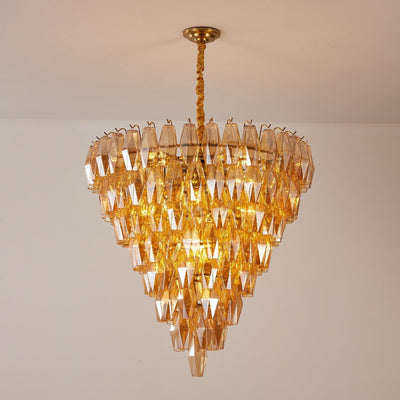 Orelielle Chandelier Amber Empire Prism