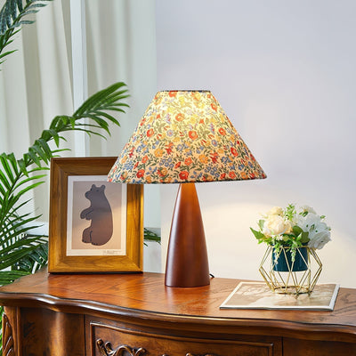 Candice Vintage Wood Table Lamp - Neutral Decor