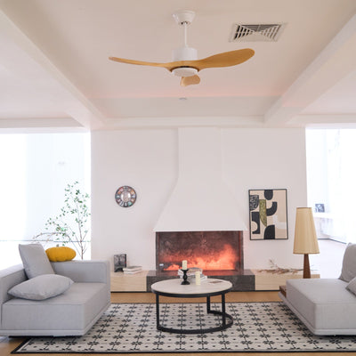Arlo Minimalist Wood Ceiling Fan Light - Neutral Decor