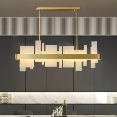 Aurarian Chandelier Copper Acrylic Dining