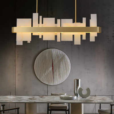 Aurarian Chandelier Copper Acrylic Dining
