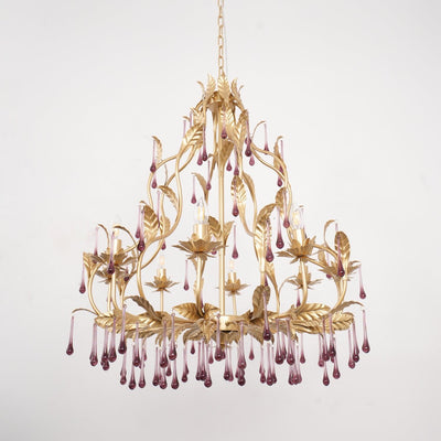 Orienaine Pendant Lamp Drops Gold Leaves