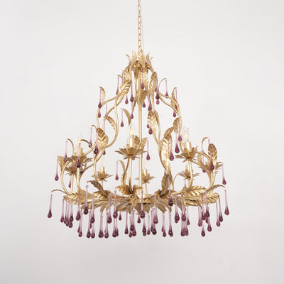 Orienaine Pendant Lamp Drops Gold Leaves