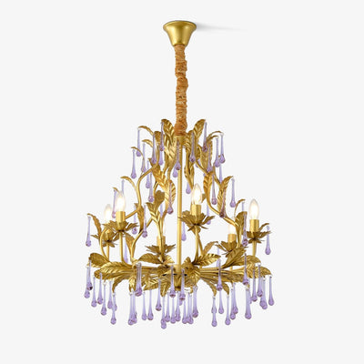 Orienaine Pendant Lamp Drops Gold Leaves