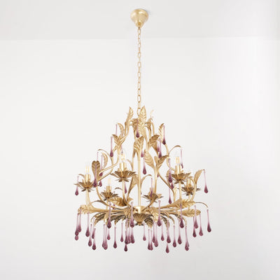 Orienaine Pendant Lamp Drops Gold Leaves