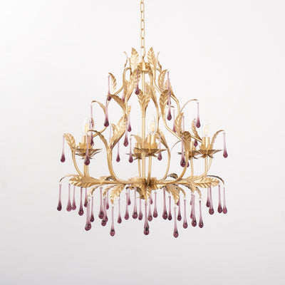 Orienaine Pendant Lamp Drops Gold Leaves