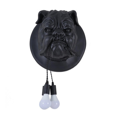 Umeri Wall Lamp Bulldog Sculpture Whimsical