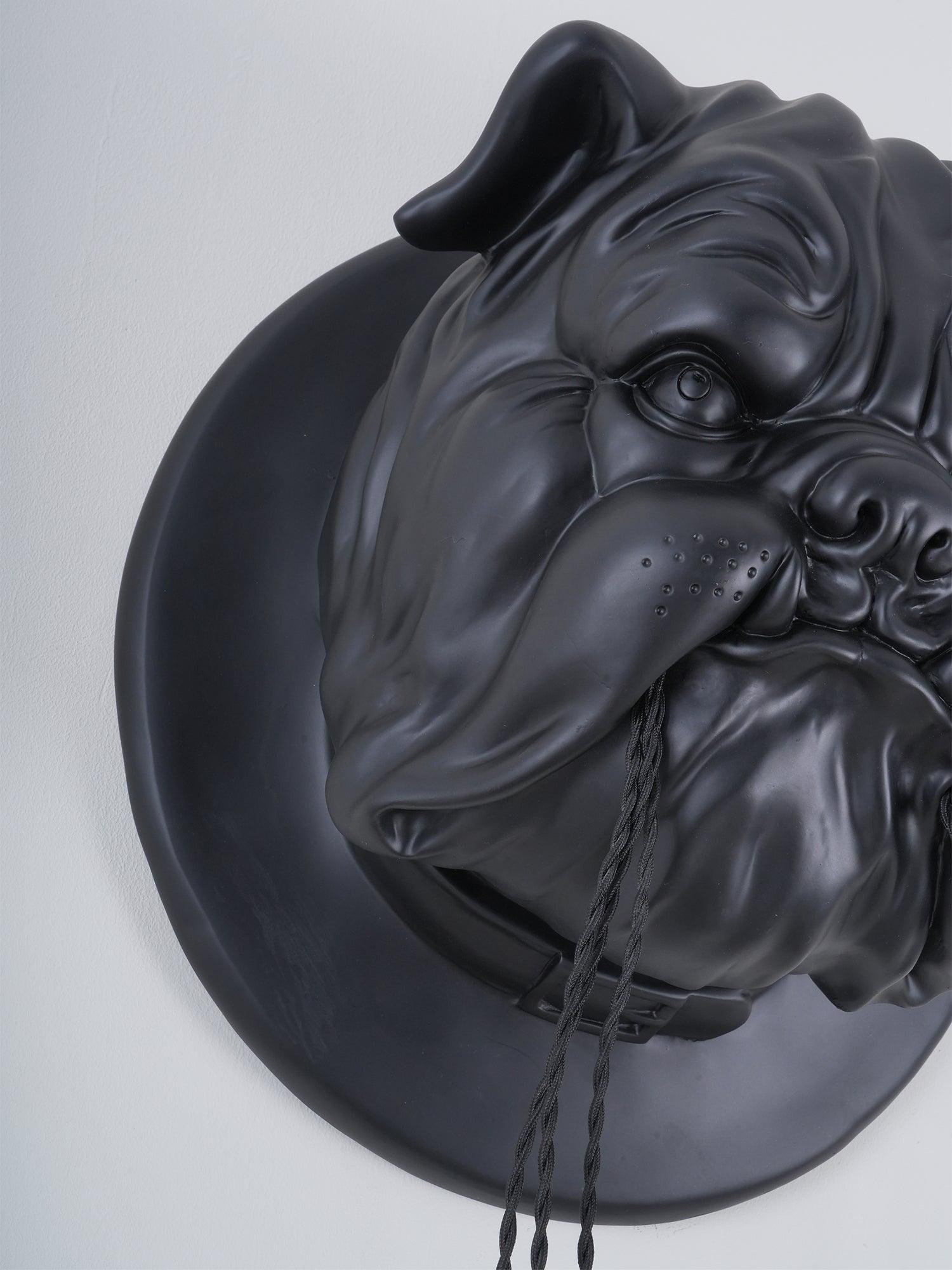 Umeri Wall Lamp Bulldog Sculpture Whimsical