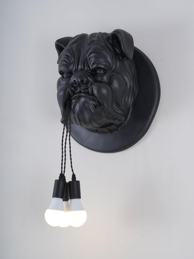 Umeri Wall Lamp Bulldog Sculpture Whimsical