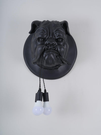 Umeri Wall Lamp Bulldog Sculpture Whimsical
