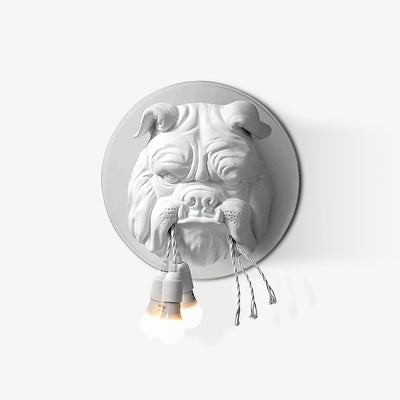 Umeri Wall Lamp Bulldog Sculpture Whimsical