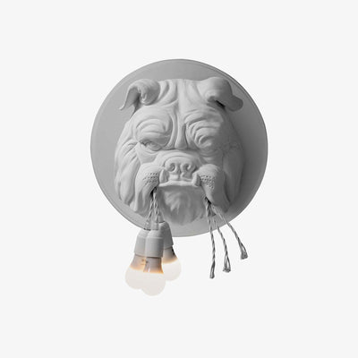 Umeri Wall Lamp Bulldog Sculpture Whimsical