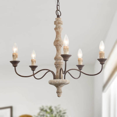 Fljotuvyi Individual Creativity Wood Metal Chandelier