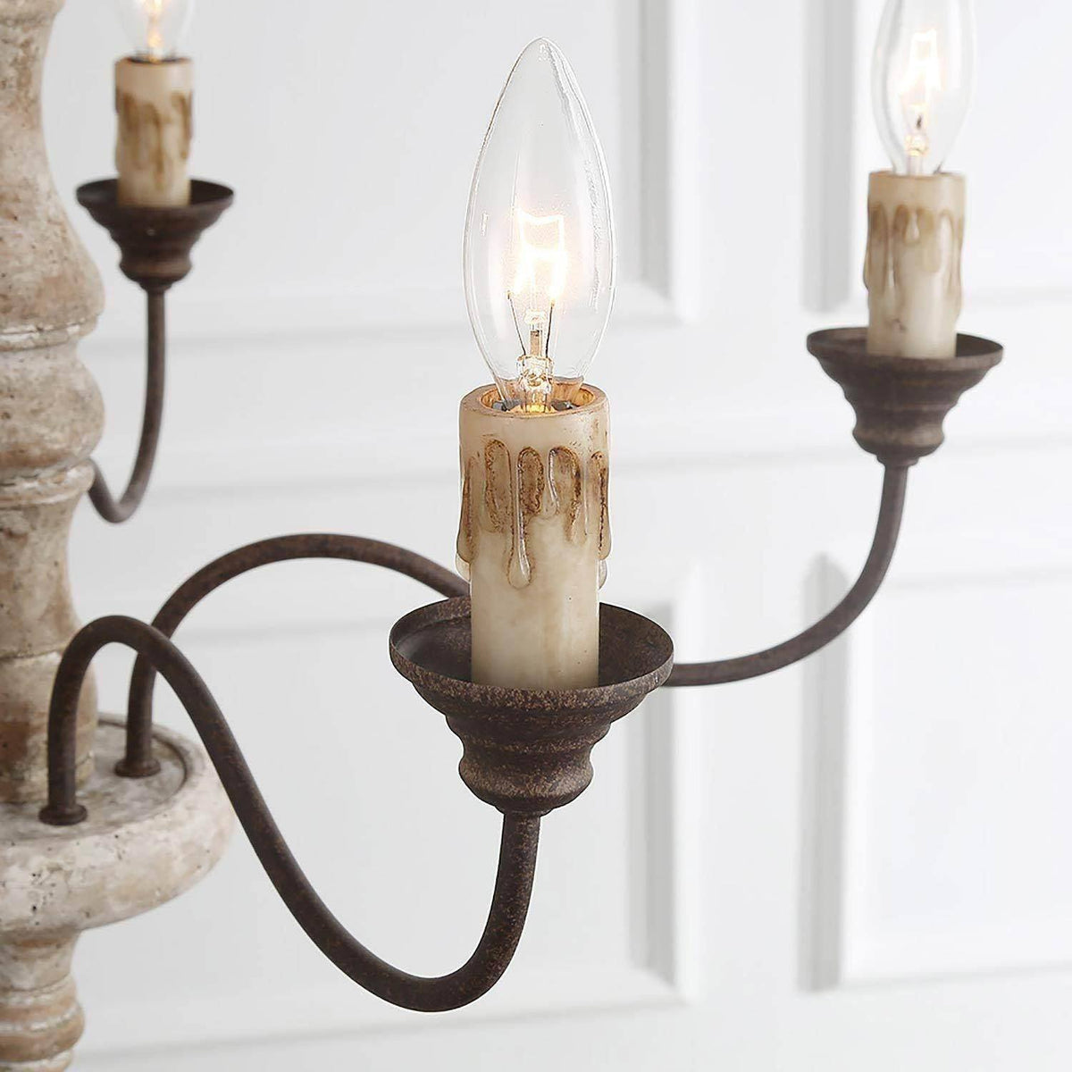 Fljotuvyi Individual Creativity Wood Metal Chandelier
