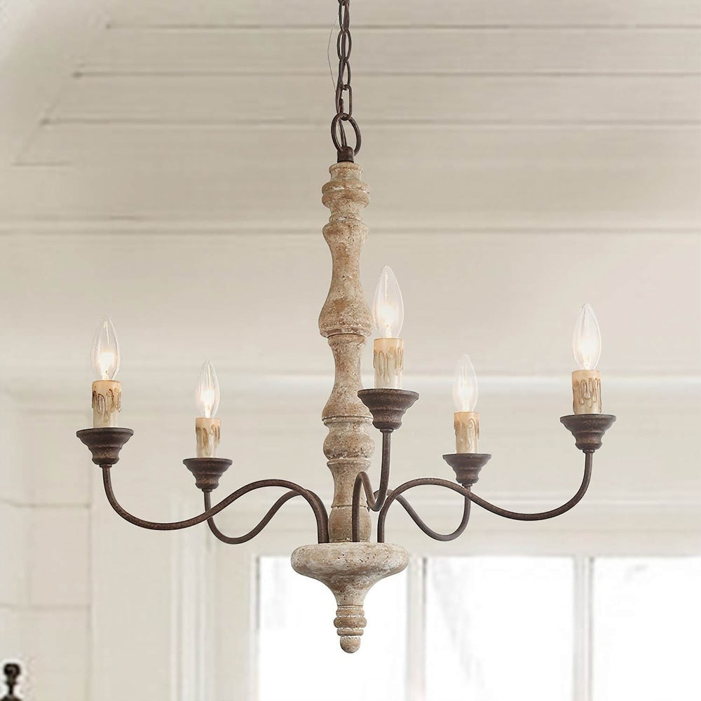 Fljotuvyi Individual Creativity Wood Metal Chandelier