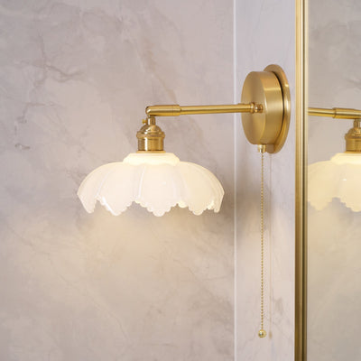 Lotus Nordic Art Rotatable Glass Wall Lamp