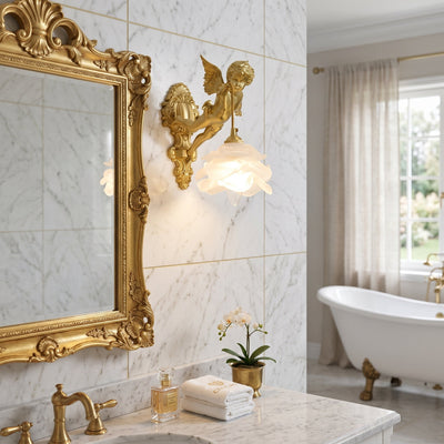 Solange Angel Glass Wall Lamp