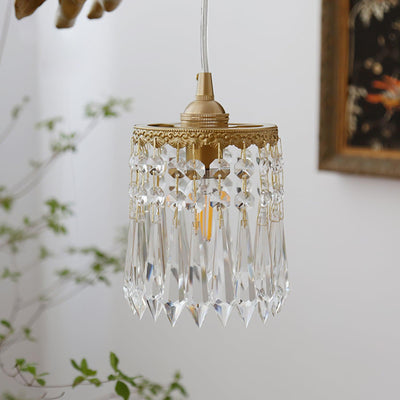 Calytra Brass & Crystal Artistic Pendant Light