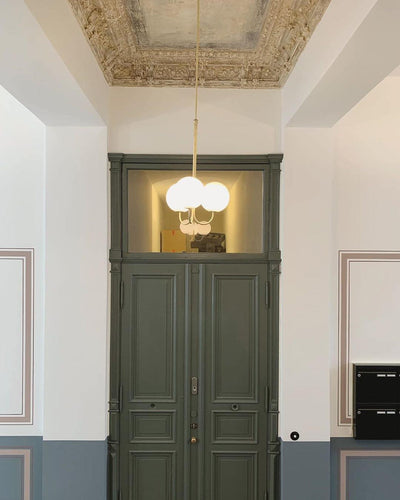 Brin Metal & Glass Elegant Pendant Light