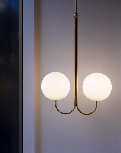 Brin Metal & Glass Elegant Pendant Light