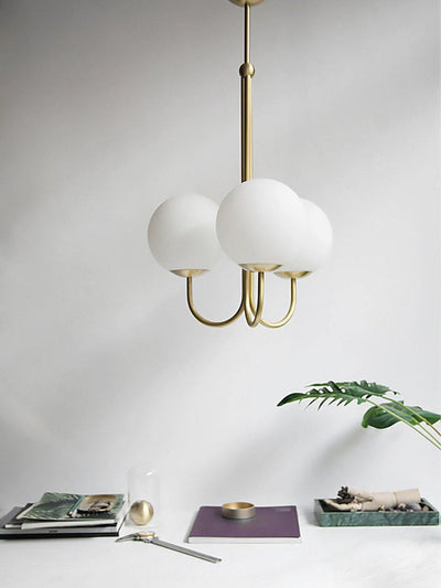 Brin Metal & Glass Elegant Pendant Light