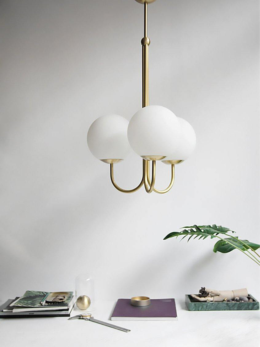 Brin Metal & Glass Elegant Pendant Light