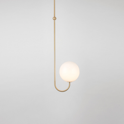 Brin Metal & Glass Elegant Pendant Light