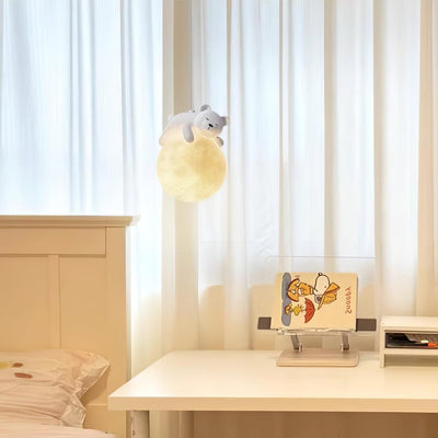 Velisise Pendant Lamp Bear Moon for Children's Room