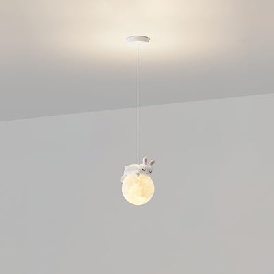 Velisise Pendant Lamp Bear Moon for Children's Room