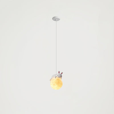 Velisise Pendant Lamp Bear Moon for Children's Room