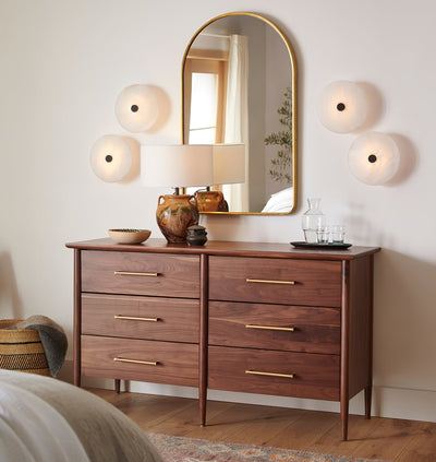 Ines Eterna Modern White Alabaster Wall Lamp